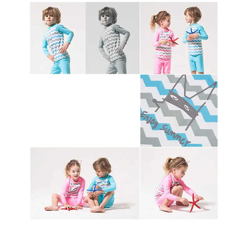 UPF 50+ Custom UV protection Kids swimwear Child swimwear Child beachwear H93f02d6b6a2b47e883733bc2350e06c7p