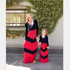 Family Matching In Maxi Long Dress Mommy Mother Daughter Clothes