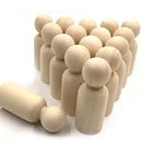 Wooden Peg Doll People Unfinished Doll Crafts