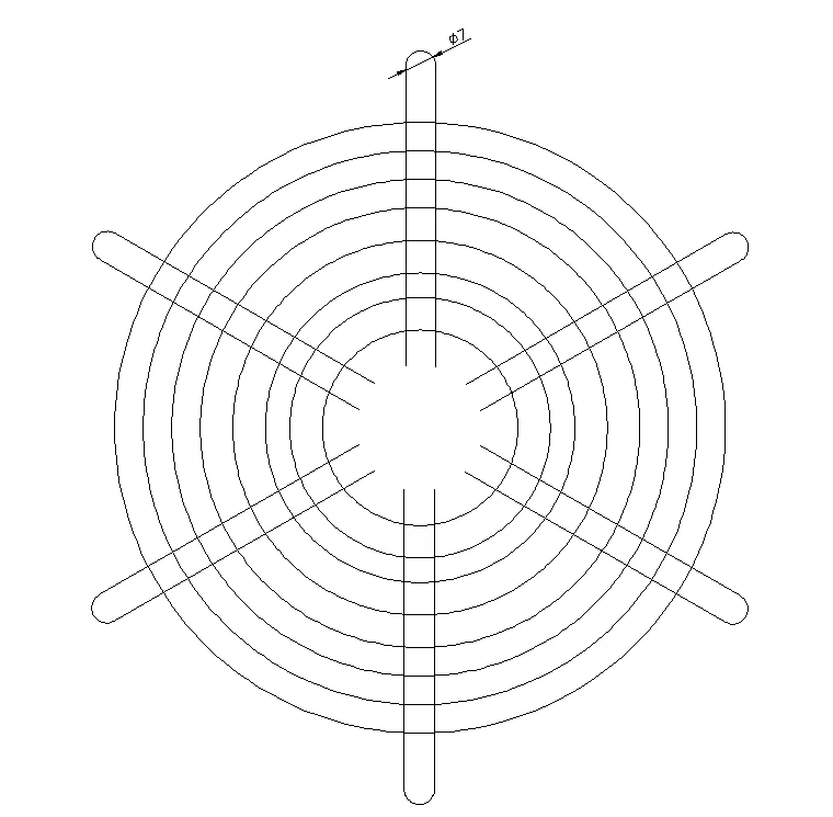 Silver Color Metal Fan, 30mm, 40mm, 60mm, 80mm - detail 16