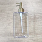 Clear Custom Oem Shampoo 400ml Plastic Rectangular PETG Bottle