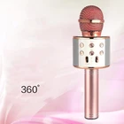 Portable handheld 1800mah ws 858 wireless karaoke bluetooth microphone speaker for mobile