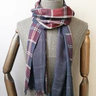 New Fashion 100% Cotton Reversible Woven Scarf For Men