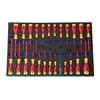 25pcs VDE Bulk Electrical Chrome Slotted PH2 Phillips Cross Slotted Screw Driver Screwdriver Set