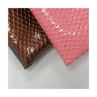 snake grain skin emboss women handbag decorative PVC Leather