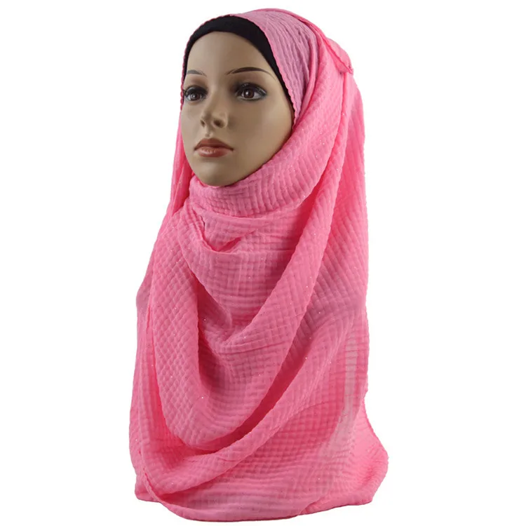 ออกแบบใหม่อิสลาม Hijab Galaxy มุสลิมผ้าฝ้าย Saudi Hijab กับ Crinkle Hijab