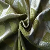 Irish green tiny leaf buffing pattern two way elastic velour for dress