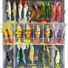 Spinner bait fishing lure soft minnow set