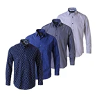 Custom design comfortable long sleeve button down printed men's 100 % cotton dress shirts
