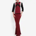 2019 Latest Fashion Jubah Chiffon Embroidery Muslim Clothing India Baju Kurung With Islamic Dress