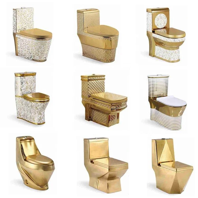 Китайский ванная комната керамический Золотой Туалет s ловушка туалет