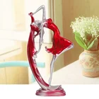 Manufacture resin girl customized room decoration for best gift red statues polyresin make resin figures