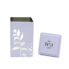 Tin Can Gift Box Large White Coffee Tin Can White Empty Luxury Gift Metal Tin Packaging Luxury Square Tea Tin Box