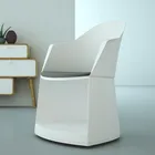 Training Chair Table Public Movable With Castors Folding Training Chair With Writing Table