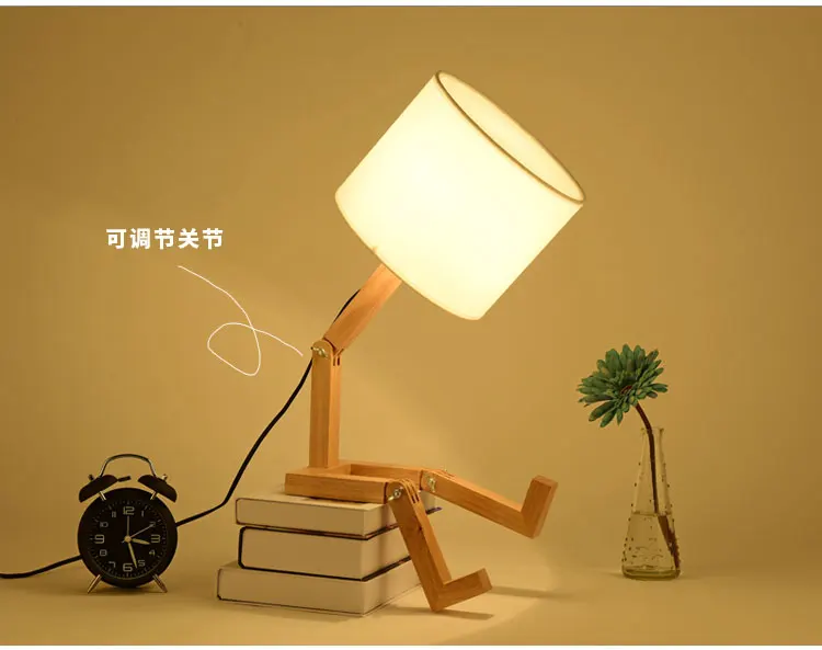 Nordic creative simple personality design lamp children's desk bedroom bedside white table lamp