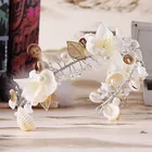 Handmade pearl Conch big Hoop sea snail Shell hair crown For brides headdress /Beach Wedding Hair Accessories
