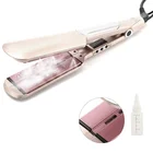 Argan Oil Steam Hair Straightener Fast Professional 450F Ceramic Flat Iron for Hair Styling Tool 2 in 1 Hair Curler Irons