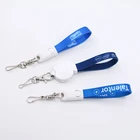 Shenzhen Factory price promotional items Gift nylon material cable keychain for charging