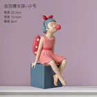 Creative resin fairy tale bubblegirls figurines Pink Bubble Girl Resin Handicrafts