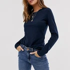 High quality factory women summer soft custom plain navy workout t shirt