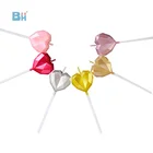 diamond heart birthday candles dazzling glitter gold coated