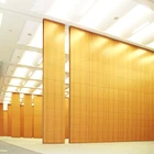 Banquet hall sliding room divider movable temporary partition wall with door