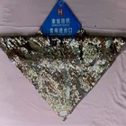 Charming and unique desgin glittering mesh embroidery gold sequin fabric