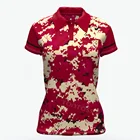 2019 classical custom full color printing design women polo neck short sleeve polo t-shirts