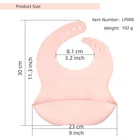 Waterproof Silicone Baby Bib Soft Cute for Toddlers Babies with Large Pocket Bibs