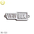 Wholesale shawl metal accessories labels stamped name abaya logo letter tag for swimwear