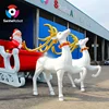 Commercial Christmas Decoration Theme Items Fiberglass Reindeer Statue for Shopping Mall