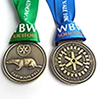 High Quality Gift Folk Art Craft Flower Customized Metal Emblem Gold Medal