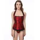 Body shaper bodysuit Double steel bone court corset styling plastic waist jacquard