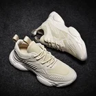 Hot Selling Men's Lightweight Sport Running Sneaker Knitting Shoes Breathable Mesh Sneaker Footwear