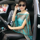 Silk Shawl Wholesale Women Fashion Long Digital Print Silk Chiffon Beach Shawl Scarfs