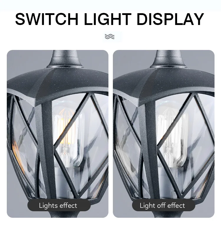 Hot Sale Newest Outdoor Decorative Fixture Pillar Lights For Garden Gate