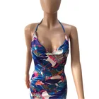 Dress New Arrivals Fashion Women's Dress V-neck Open-back Nightclub Irregular Skirt Mini Dress