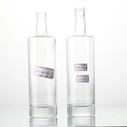 500ml 700ml Vodka Bottle 500ml 700ml 750ml Standard Transparent Extra Flint Liquor Spirits Gin Vodka Glass Bottle