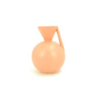 Orange art crafts flower round ceramic vase pot for home decor