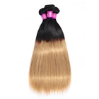Wholesale Unprocessed Straight 1B 27 Color 3 Bundles Of Brazilian Hair With Closure