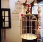 Birdcage Wholesale Customized Iron Bird Cage Decorative Ornaments Golden Birdcage