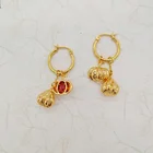 Fashion pumpkin hoop Earrings Gold plated hoop Earrings jewelry