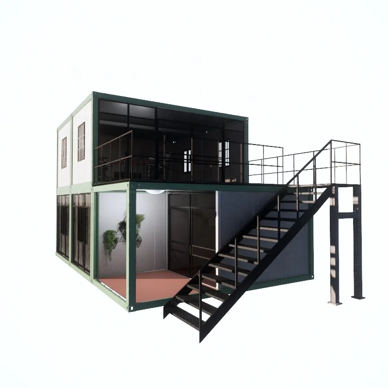 flat pack container house glass house prefab house shipping