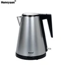Wholesale High-end Amazon hot sale Honeyson 1.2L 1200W 304 stainless steel blcak hotel electric kettle
