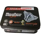 Cheap price black/silver rectangular tinplate metal box rocker packaging tin container for Moka