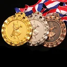 Hot Sale Custom Medallion Zinc Alloy 3D Cheap Dance Sports Medals With Ribbon
