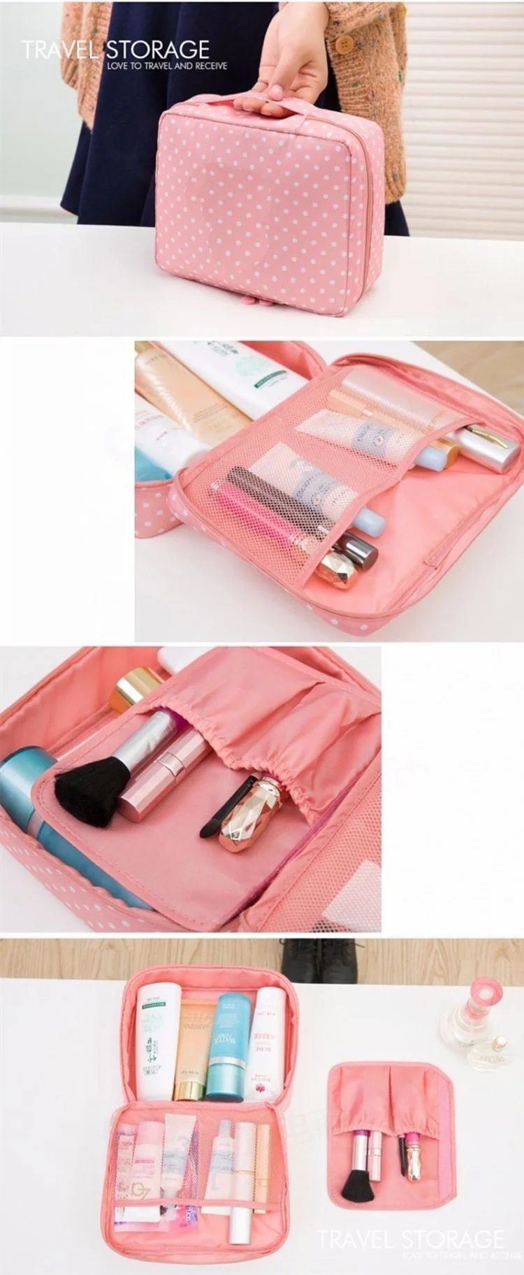 product-New fashion Women Cosmetic Bag Multi function Organizer Waterproof Portable Makeup Bag Trave-1