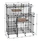 Cat Cage Multi Tier Large Pet Crate Cats Playpen Sturdy Ladders Cat Condo Large Customizable 3 Door Wire Pet House