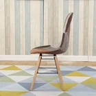 Wholesale Cheap price italian modern design home furniture wooden legs uoholstery patchwork fabric dining chair