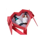 Gel Bath Gift Set Bath Gift Set Romantic Heart Shape Box Packing Shampoo Shower Gel Bath Gift Set